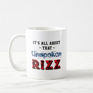 It's All About That Unspoken Rizz Blue Red Coffee Mug