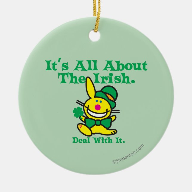It's All About The Irish Ceramic Tree Decoration (Front)