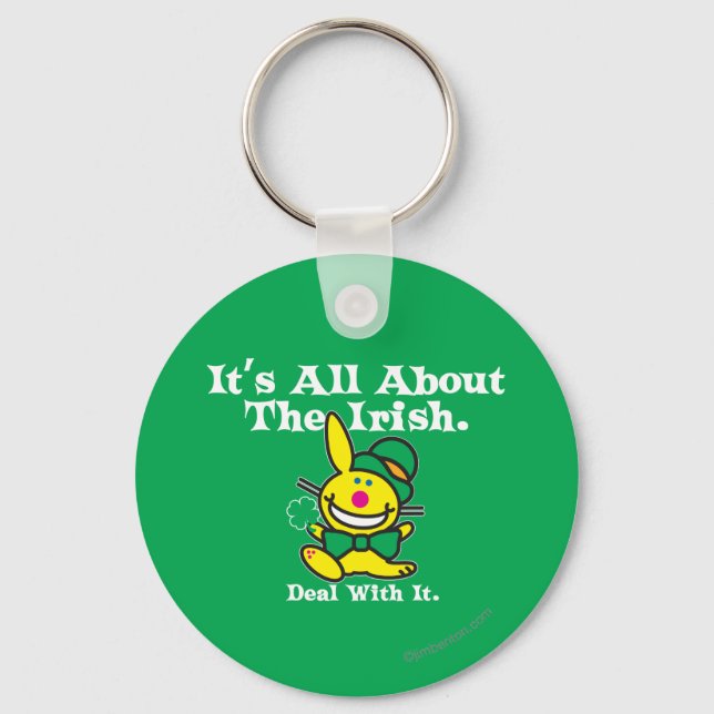 It's All About The Irish (green) Key Ring (Front)