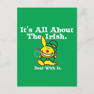 It's All About The Irish (green) Postcard