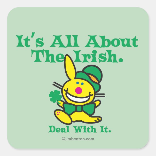 It's All About The Irish Square Sticker (Front)