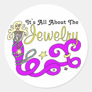 (It's All About The) Jewellery Mermaid Classic Round Sticker
