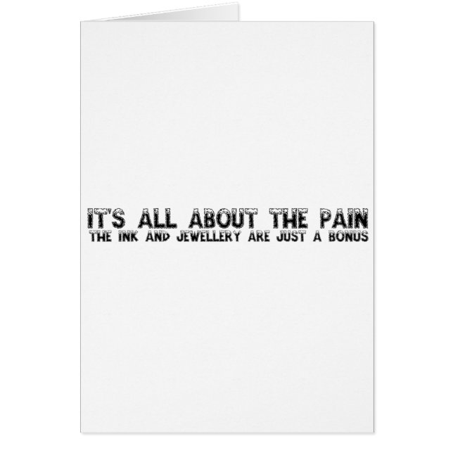 It's All About The Pain... (Front)