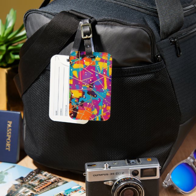 It's All Connected Abstract Luggage Tag (Front & Back)