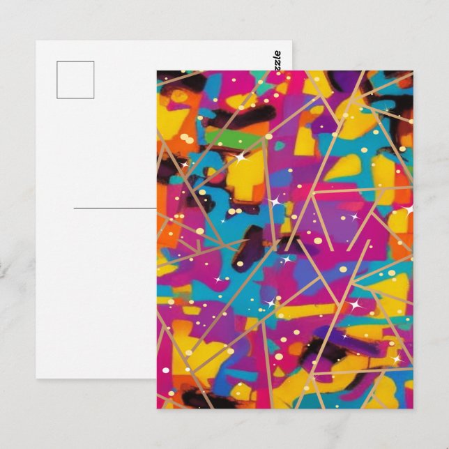 It's All Connected Abstract Postcard (Front/Back)