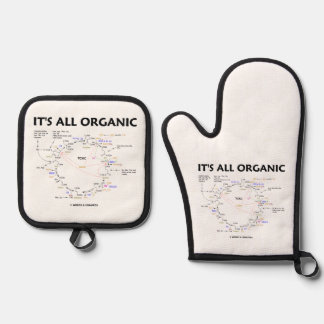 It's All Organic Krebs Cycle Citric Acid Cycle Oven Mitt & Pot Holder Set