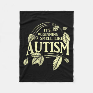 It's Almost Autism Funny Autistic Thanksgiving Aut Fleece Blanket