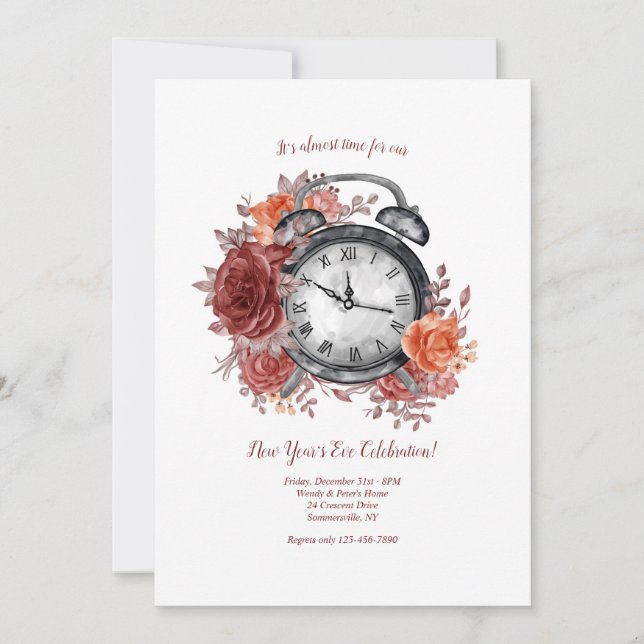It's Almost Time New Year's Eve Invitation (Front)