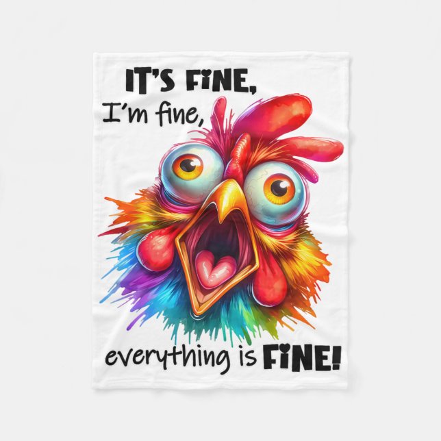 It's Alright, I'm Alright, Everything's Alright  Fleece Blanket (Front)