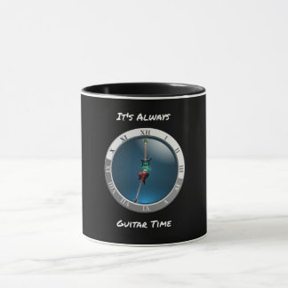 It's Always Guitar Time Clock Mug