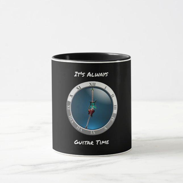 It's Always Guitar Time Clock Mug (Center)