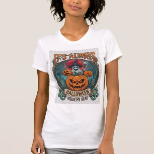 Its Always Halloween Inside Head Pumpkin Ghost Sna T-Shirt