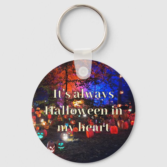It's Always Halloween Pumpkins Keychain (Front)