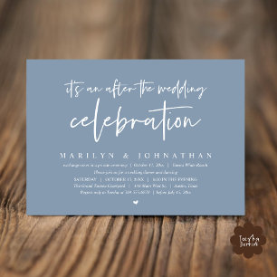 It's an after the wedding celebration, dinner invitation