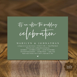 It's an after the wedding celebration, dinner invitation