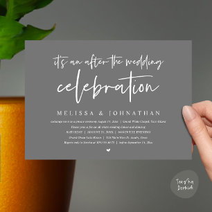 It's an after the wedding celebration, dinner invitation