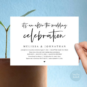 It's an after the wedding celebration, dinner invitation