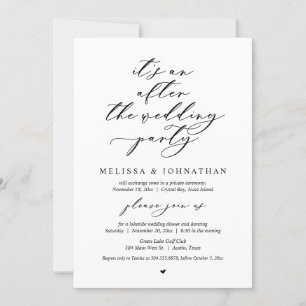 It's an after the wedding elopement party invitation