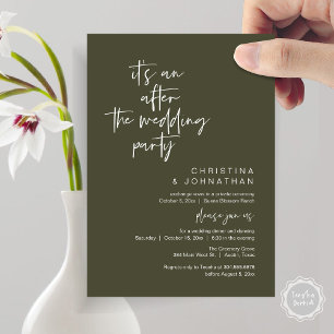 It's an after the wedding party, elopement dinner invitation