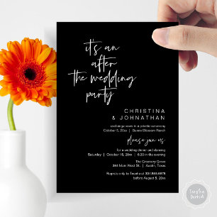 It's an after the wedding party, elopement dinner invitation