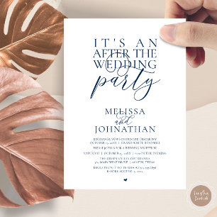 It's an after the wedding party, modern reception invitation