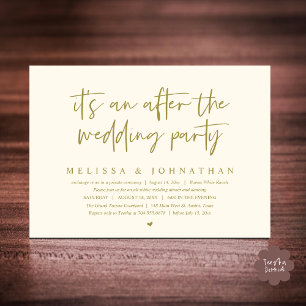 It's an after the wedding party, Romantic Dinner Invitation