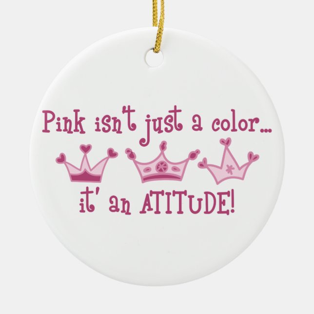 Its An Attitude Ceramic Ornament (Front)