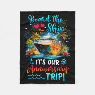 It's Anniversary Trip Couples Matching Artwork Fleece Blanket