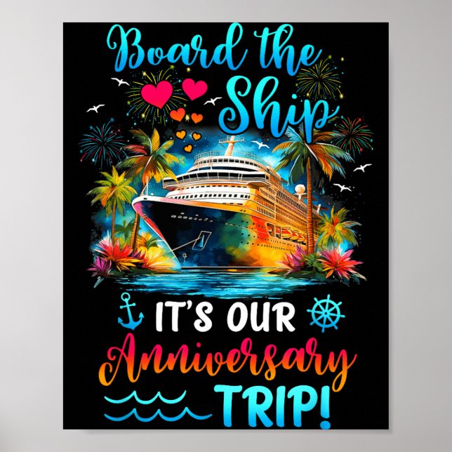 It's Anniversary Trip Couples Matching Artwork Poster (Front)
