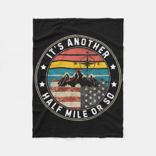Its Another Half Mile Or So Vintage American Flag Fleece Blanket