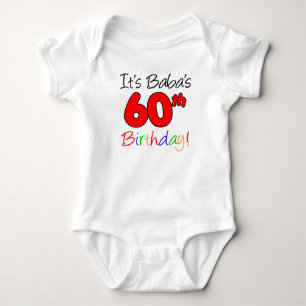 It's Baba's 60th Birthday Baby Bodysuit