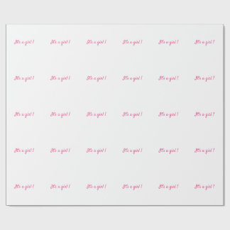 It's baby girl Minimalist wrapping paper