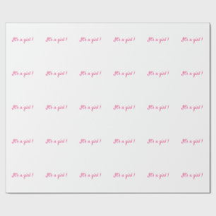 It's baby girl Minimalist Wrapping Paper