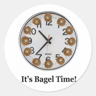 It's Bagel Time! Classic Round Sticker