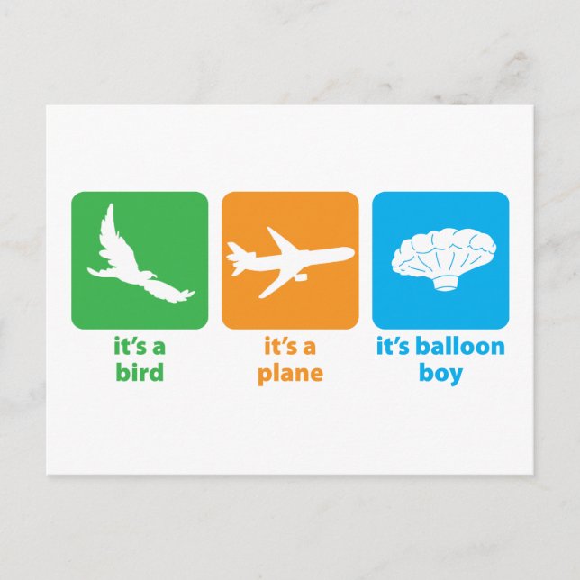 It's Balloon Boy! Postcard (Front)