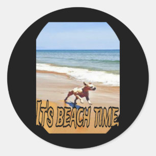 Its Beach Time Classic Round Sticker