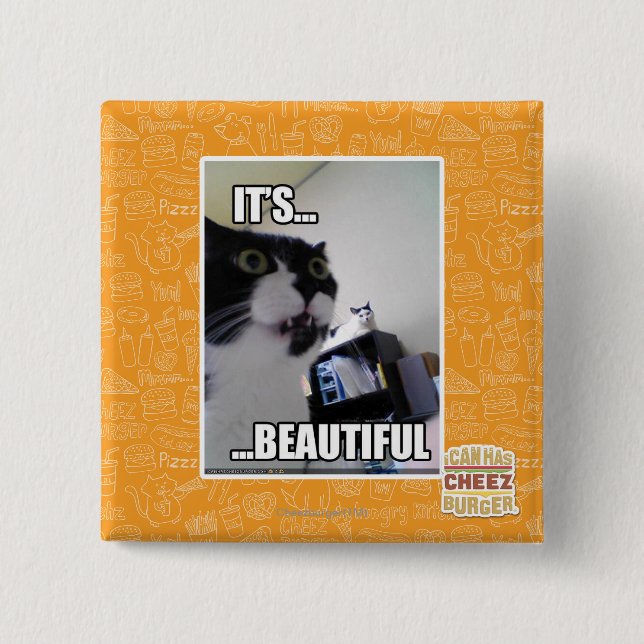 It's Beautiful 15 Cm Square Badge (Front)