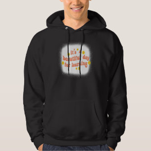 It's Beautiful Day For Learning Retro Teacher Stud Hoodie