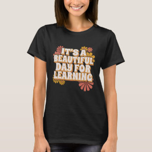 It's Beautiful Day For Learning Retro Teacher Stud T-Shirt