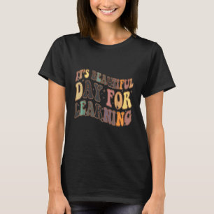 It's Beautiful Day For Learning Retro Teacher Stud T-Shirt