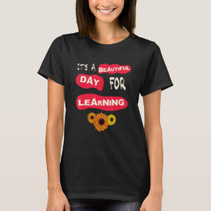 It's Beautiful Day For Learning Retro Teacher Stud T-Shirt