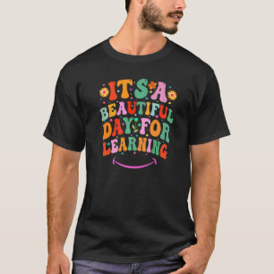 It's Beautiful Day For Learning Retro Teacher Stud T-Shirt