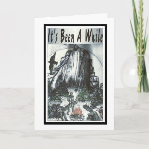 It's Been A While Biker Thinking Of You Greeting Card