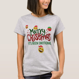Its Been Emotional Merry Christmas Funny Emoji T-Shirt