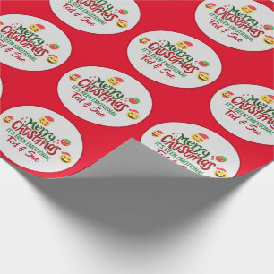 Its Been Emotional Merry Christmas Funny Emoji Wrapping Paper