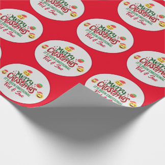 Its Been Emotional Merry Christmas Funny Emoji Wrapping Paper