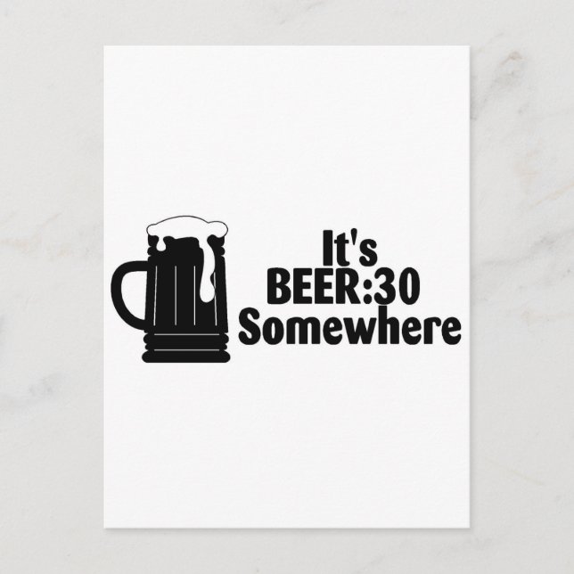 Its Beer 30 Somewhere Postcard (Front)