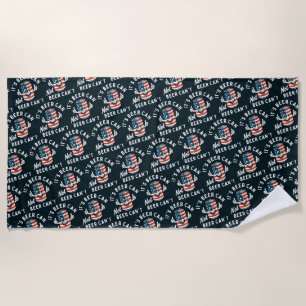 It's Beer Can Not Beer Can't Funny Party Drinking Beach Towel