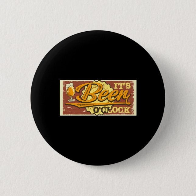 It's Beer O'Clock 6 Cm Round Badge (Front)
