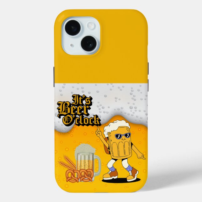 It's Beer O'Clock Beer Mug Character  Case-Mate iPhone Case (Back)